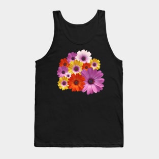 Colorful Pastel Medley of African Daisies / Osteospermums Tank Top